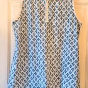 Sigrid Olsen Blue and White Patterned Dress